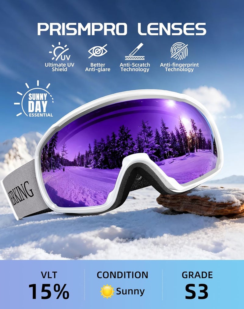 Innerking OTG Ski Goggles SGS Approved, Over Glasses Snow Snowboarding Winter Goggles Anti Fog for Adult, Youth, Men Women - Image 4